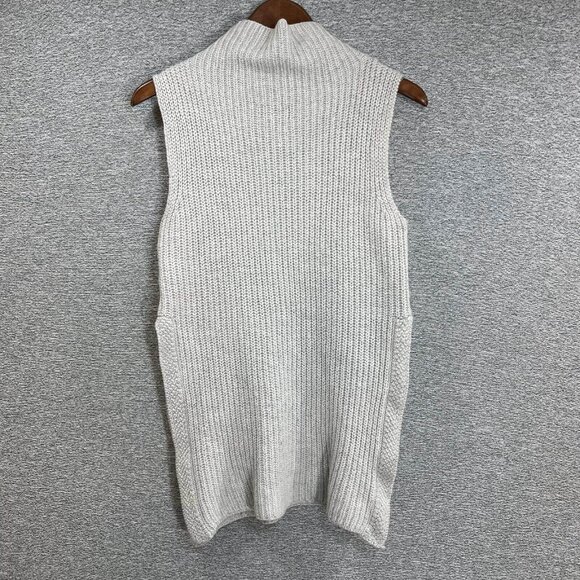 Aritzia Wilfred Knit Top Womens Size XS Gray 100% Wool Sleeveless Cowl Neck - Picture 12 of 12